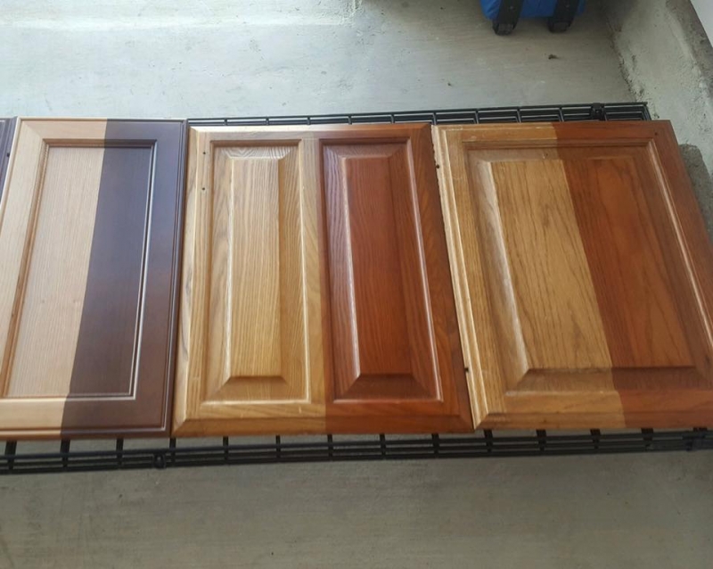 How to stain oak cabinets