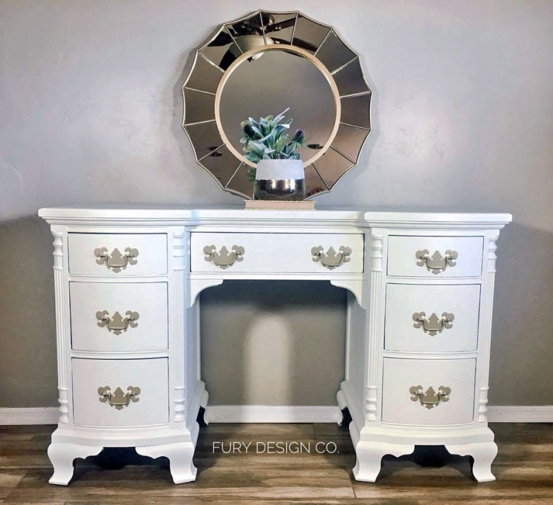 Antique White Desk General Finishes Design Center   Scd White Erin 20180521 Furny Design Co Desk Antique White Milk Paint General Finishes 