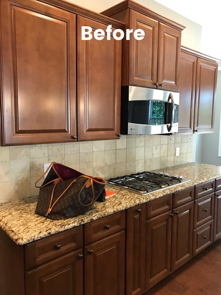 Kitchen Update using Antique White & Van Dyke Brown  General Finishes Design Center