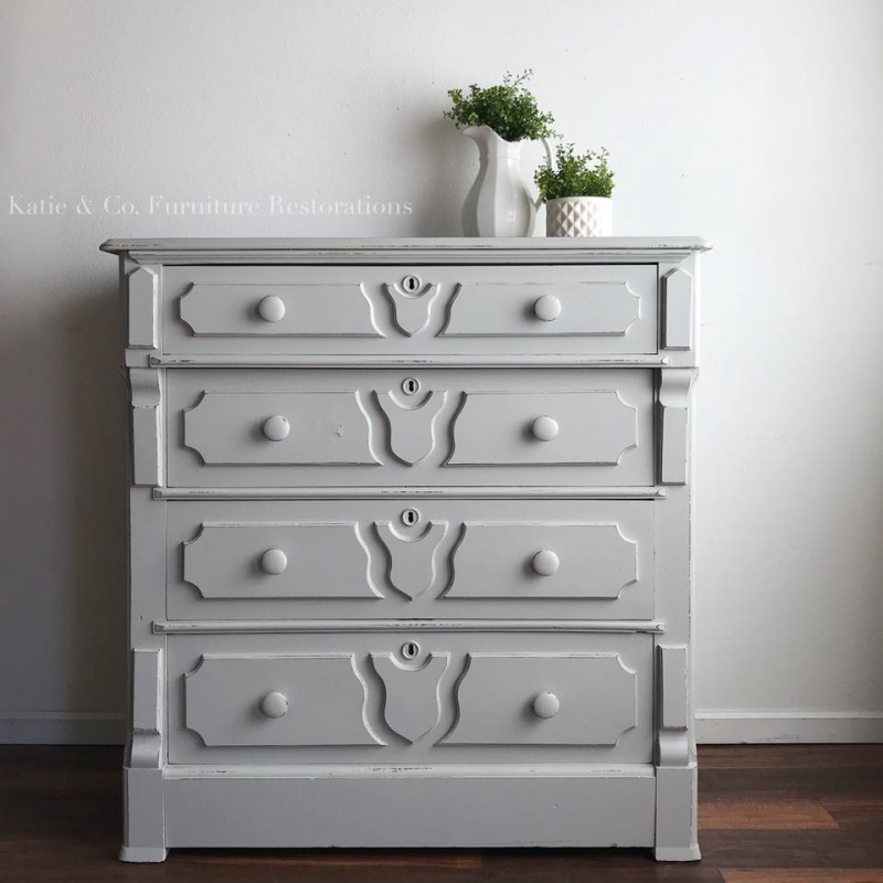 Dresser in Seagull Gray Milk Paint | General Finishes Design Center