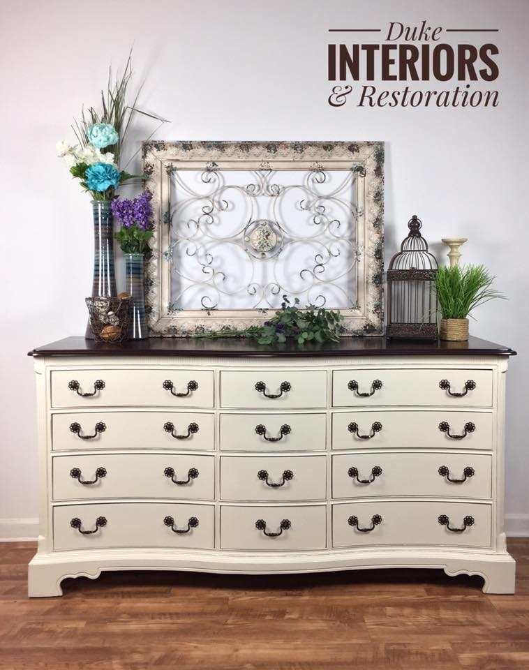 Dresser Set In Antique White Java General Finishes Design Center