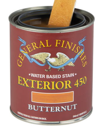 General Finishes Exterior 450 Water Based Wood Stain, Quart, Butternut