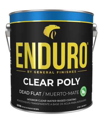 Enduro Professional Water-Based Topcoat Clear Poly, Gallon, Dead Flat by General Finishes