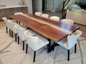 Solid Walnut Wood Dining Table-Custom Furniture from San Diego