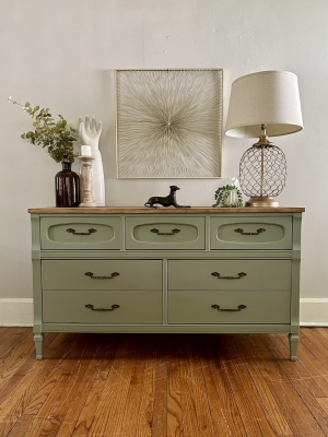 Dresser with Green Lacquer Finish