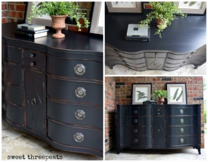 Furniture Reveal: Pitch Black Milk Paint Dresser - The Weathered Door