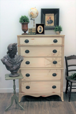 Waverly Chalk Paint furniture makeover. Painted with Waverly ivory