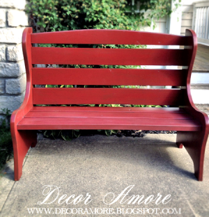 red outdoor wood stain