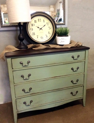 Lovely Lime Green China Cabinet