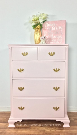 Milk Paint General Finishes Custom Pink Dresser