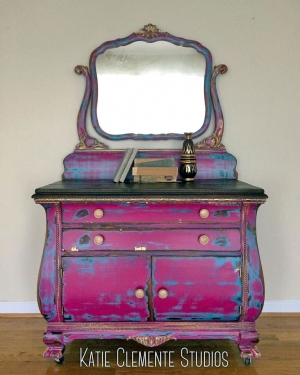 purple painted furniture