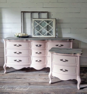 Pink and new arrivals gray dresser