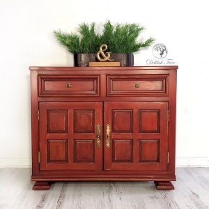 Milk Paint General Finishes Tuscan Red Cabinet