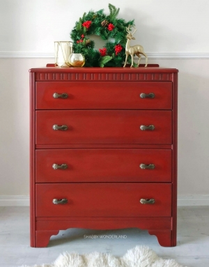 Milk Paint General Finishes Brick Red Dresser