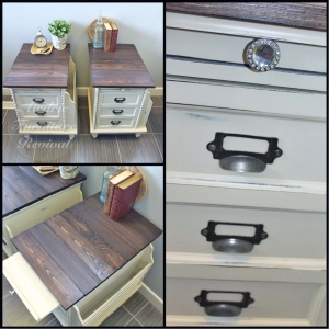 Water Based Wood Stains General Finishes Linen And Espresso Side Tables